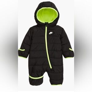 Nike Black and Lime Green Infant Snowsuit